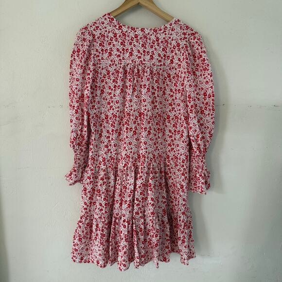 Tuckernuck Pomander Place Scarlet Ditsy Floral Kenzo Dress V Neck Size Small - Picture 8 of 11